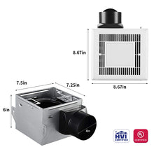 Load image into Gallery viewer, Tech Drive Bathroom Fan with Light 50 CFM 1.0Sone No Attic Access Needed Installation,Very Quiet Bath Ventilation and Exhaust Fan with LED Light 4000K 600LM, 4inch Duct
