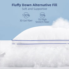 Load image into Gallery viewer, HARNY Bed Pillows for Sleeping, Queen Size Set of 2, Luxury Soft Hotel Quality and Supportive Down Alternative Microfiber for Back, Stomach or Side Sleepers, Relief Neck Head and Shoulder Pain
