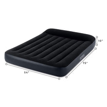 Load image into Gallery viewer, Intex 64147ED Dura-Beam Standard Pillow Rest Air Mattress: Fiber-Tech – Full Size – Built-in Electric Pump – 10in Bed Height – 600lb Weight Capacity
