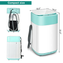 Load image into Gallery viewer, COSTWAY Portable Washing Machine, Built-in Drain Pump, 8Lbs Capacity, Full-Automatic washer with 6 Programs, Child Lock, Compact Laundry Washer for RV, Dorm, Apartment, Green
