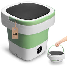 Load image into Gallery viewer, Portable Washing Machine, Mini 15L Foldable Washer and Dryer with 3 Modes Deep Cleaning, Upgraded Small Collapsible Laundry for Travel, Sutiable for Underwear,Baby Clothes,Socks or Other Small Items
