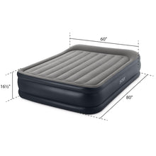 Load image into Gallery viewer, Intex 64131ED Dura-Beam Plus Deluxe Pillow Rest Air Mattress: Fiber-Tech – Twin Size – Built-in Electric Pump – 16.5in Bed Height – 300lb Weight Capacity
