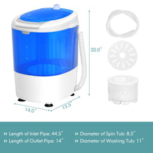 Load image into Gallery viewer, Giantex GX24977-PE, Mini Washer and Spinner Combo, 5.5lbs, Semi-automatic Compact Laundry Apartment Dorm RV Portable Washing Machine, 5.5 LBS Capacity
