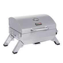 Load image into Gallery viewer, Royal Gourmet GT1001 Stainless Steel Portable Grill, 10000 BTU BBQ Tabletop Gas Grill with Folding Legs and Lockable Lid, Outdoor Camping, Deck and Tailgating, Silver
