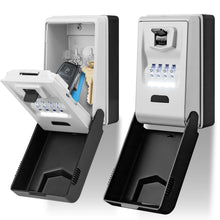 Load image into Gallery viewer, Key Lock Box for Outside with Light Up Dials - Sturdy Waterproof Combination Key Holder Wall Mount Key Storage Box for House Keys - Resettable Code Safe Security Outdoor Key Hiders Large Capacity
