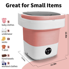 Load image into Gallery viewer, Portable Washing Machine, Upgraded 15L Mini Washer and Spin Dryer with Deep Cleaning of Underwear, Baby Clothes and Small Items, Foldable Small Washer for Apartments, Dorm,RV, Travel, Laundry,Camping
