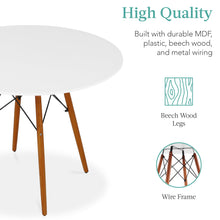 Load image into Gallery viewer, Best Choice Products 5-Piece Dining Set, Compact Mid-Century Modern Table &amp; Chair Set for Home, Apartment w/ 4 Chairs, Plastic Seats, Wooden Legs, Metal Frame - White/Walnut
