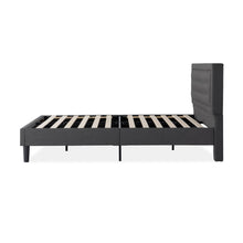 Load image into Gallery viewer, ZINUS Dachelle Upholstered Platform Bed Frame, Mattress Foundation, Wood Slat Support, No Box Spring Needed, Eco Friendly WonderBox (TM) Packaging, Easy Assembly, Dark Grey, King
