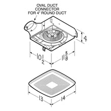 Load image into Gallery viewer, Broan-NuTone LP80 ENERGY STAR Certified LoProfile 4&quot; Bath Ventilation Fan, 1.0 Sones, 80 CFM White Exhaust Fan
