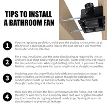 Load image into Gallery viewer, BV New Version Bathroom Fan Ultra Quiet Ventilation &amp; Exhaust Fan, 90CFM 0.9 Sones Ceiling Mount 4 Inch Duct Collar, Easy Install &amp; Replace (No Attic Access Required) Residential Remodel Extractor
