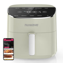 Load image into Gallery viewer, Nuwave Brio Plus Air Fryer 8 Qt, New &amp; Improved, PFAS-FREE, 7 Digital One-Touch Cook Functions that AIR FRY, BAKE, ROAST, DEHYDRATE, TOAST, REHEAT, PREHEAT, 150 Presets, 50°F~400°F (Cream)
