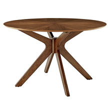 Load image into Gallery viewer, Modway Crossroads 47&quot; Round Wood Dining Table, Walnut
