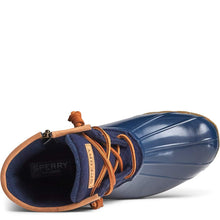 Load image into Gallery viewer, Sperry Women&#39;s Saltwater Emboss Wool Rain Boot, Navy, 8
