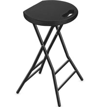 Load image into Gallery viewer, TAVR Furniture Portable Folding Chair with Handle, Heavy Duty Round Fold Stool Chair with 550lbs Capacity for Adults, 24 Inch Foldable Stool for Dorm, Kitchen, Vanity, Church and Outdoor use

