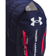 Load image into Gallery viewer, Under Armour Unisex-Adult Hustle 6.0 Backpack, (412) Midnight Navy/Midnight Navy/White, One Size Fits Most
