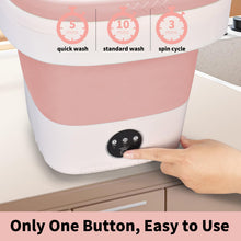 Load image into Gallery viewer, Portable Washing Machine, Upgraded 15L Mini Washer and Spin Dryer with Deep Cleaning of Underwear, Baby Clothes and Small Items, Foldable Small Washer for Apartments, Dorm,RV, Travel, Laundry,Camping
