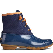 Load image into Gallery viewer, Sperry Women&#39;s Saltwater Emboss Wool Rain Boot, Navy, 8
