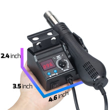 Load image into Gallery viewer, WEP 8858-V Hot Air Rework Station Kit with Compact Size, Integrated Nozzle Holder, 3 Nozzles, 2 Tweezers, Adjustable Temperature&amp; Air Volume, PID Program, °C/°F Conversion and More
