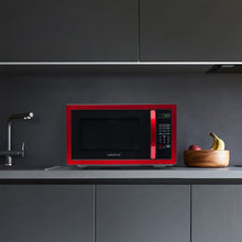 Load image into Gallery viewer, Farberware Countertop Microwave 1000 Watts, 1.1 cu ft - Microwave Oven With LED Lighting and Child Lock - Perfect for Apartments and Dorms - Easy Clean Metallic Red
