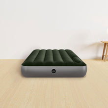 Load image into Gallery viewer, Intex 64761E Dura-Beam Standard Downy Air Mattress: Fiber-Tech – Twin Size – Built-in Foot Pump – 10in Bed Height – 300lb Weight Capacity
