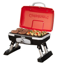 Load image into Gallery viewer, Cuisinart CGG-180T Petit Gourmet Portable Tabletop Propane Gas Grill, Red 17.6 x 18.6 x 11.8-Inch
