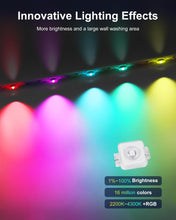 Load image into Gallery viewer, Nexillumi Permanent Outdoor Lights for House, 100ft Smart RGB Plus IC Outside Lights with 72 Scene Modes, IP68 Waterproof Eaves Lights for Christmas All Holiday Decorations
