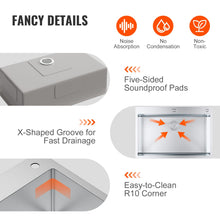 Load image into Gallery viewer, VEVOR Kitchen Sink, 304 Stainless Steel Drop-In Sinks, Top Mount Single Bowl Basin with Accessories, Household Dishwasher Sinks for Workstation, RV, Prep Kitchen, and Bar Sink, 33 inch
