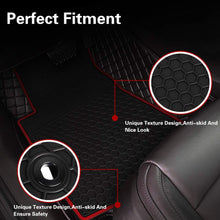 Load image into Gallery viewer, San Auto Car Floor Mats Custom Fit for Toyota RAV4 (NO Hybrid) 2019 2020 2021 2022 2023 2024 2025 Black Red Rubber Auto Liners Set All Weather Protection Heavy Duty Odorless
