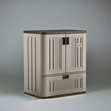 Load image into Gallery viewer, Suncast Indoor/Outdoor Resin Single-Drawer Storage Cabinet, Platinum Metallic

