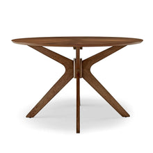Load image into Gallery viewer, Modway Crossroads 47&quot; Round Wood Dining Table, Walnut

