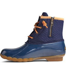 Load image into Gallery viewer, Sperry Women&#39;s Saltwater Emboss Wool Rain Boot, Navy, 8
