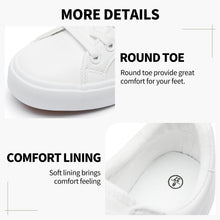 Load image into Gallery viewer, SERNIAL Women&#39;s White Tennis Shoes PU Leather Sneakers Casual Walking Shoes for Women(White,US9)
