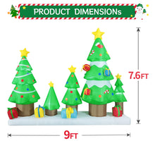 Load image into Gallery viewer, DomKom 9 FT Long Huge Christmas Inflatable Tree Set Outdoor Decoration with Gift Boxes, LED Lights Holiday Blow Up Yard Decoration for Holiday Party Garden Yard Lawn Winter Decor
