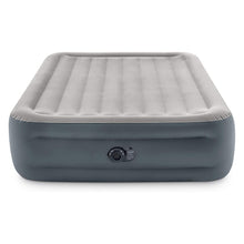 Load image into Gallery viewer, Intex 64125ED Dura-Beam Plus Essential Rest Air Mattress - Fiber-Tech – Queen Size – Built-in Electric Pump – 18in Bed Height – 600lb Weight Capacity
