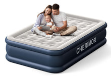 Load image into Gallery viewer, CHERIMOR Air Mattress, 18 inch High Thicken Sturdy Full Size Inflatable Mattress with Built in Pump, Quickly Inflatable, Portable Blow up Mattress for Camping, Guests &amp; Home, Air Bed with Carry Bag
