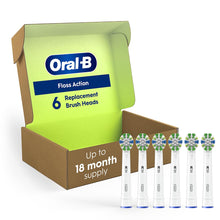 Load image into Gallery viewer, Oral-B Floss Action Replacement Brush Heads for an Oral-B Electric Toothbrush, Pack of 6
