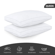 Load image into Gallery viewer, Utopia Bedding Bed Pillows for Sleeping Queen Size (White), Set of 2, Cooling Hotel Quality, Gusseted Pillow for Back, Stomach or Side Sleepers
