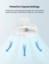 Load image into Gallery viewer, Quiet Wall Mount Oscillation Fan with Remote and Timer,8.5Inch Small Bathroom Mounted Fans with 4 Speeds, Indoor Bed Fan for RV, AC/DC(12V), Adjustable Tilt,5.9 ft Cord,Cooling Bedroom Fan for Home
