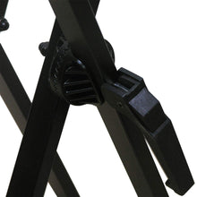 Load image into Gallery viewer, RockJam Xfinity Heavy-Duty, Double-X, Pre-Assembled, Infinitely Adjustable Piano Keyboard Stand with Locking Straps, Black
