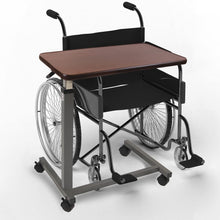 Load image into Gallery viewer, Vaunn Adjustable Overbed Bedside Table With Wheels (Hospital and Home Use), Walnut Brown
