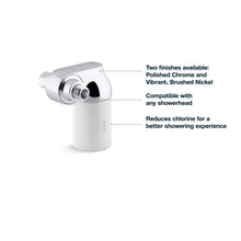 Load image into Gallery viewer, KOHLER Aquifer Filtered Shower Head Attachment, Filtration System Attaches to Most Existing Shower Heads and Shower Arms, Reduces Chlorine, Odor, and Controls Scale, Polished Chrome, R24612-CP
