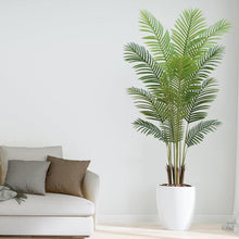 Load image into Gallery viewer, Artificial Palm Tree Indoor 5ft with with Realistic Leaves and Adjustable Branches and 12 Trunks, Faux Plants Indoor Tall - Ideal for Home Decor in Living Rooms, Offices, and Bedrooms
