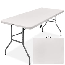 Load image into Gallery viewer, Best Choice Products 6ft Plastic Folding Table, Indoor Outdoor Heavy Duty Portable w/Handle, Lock for Picnic, Party, Camping - White
