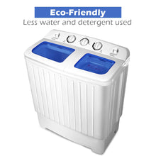 Load image into Gallery viewer, Giantex Portable Mini Compact Twin Tub Washing Machine 20lbs Washer Spain Spinner Portable Washing Machine, Blue+ White
