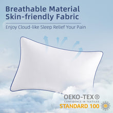 Load image into Gallery viewer, HARNY Bed Pillows for Sleeping, Queen Size Set of 2, Luxury Soft Hotel Quality and Supportive Down Alternative Microfiber for Back, Stomach or Side Sleepers, Relief Neck Head and Shoulder Pain
