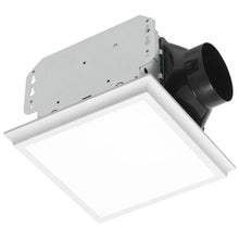 Load image into Gallery viewer, Homewerks 7141-110-G4 Bathroom Fan Integrated LED Light Ceiling Mount Exhaust Ventilation Whisper Quiet 2.0 Sones 110 CFM, White
