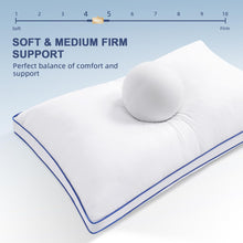 Load image into Gallery viewer, HARNY Bed Pillows for Sleeping, Queen Size Set of 2, Luxury Soft Hotel Quality and Supportive Down Alternative Microfiber for Back, Stomach or Side Sleepers, Relief Neck Head and Shoulder Pain
