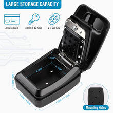 Load image into Gallery viewer, BKNOOU Key Lock Box Wall Mount with Code, Key Lock Box for Outside, Waterproof Key Safe Extra Large Lockbox for Keys Outdoor, 12-Digit Combination Key Storage Box Spare Key Hider for Home Garage
