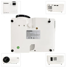 Load image into Gallery viewer, PANSEBA Projector with Two-way Bluetooth, Mini Projector with Projector Screen, Full HD 1080P Portable Video Projector, Home Movie Projector Compatible with HDMI/USB/Smartphone
