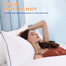 Load image into Gallery viewer, SEMZSOM Bed Pillows for Sleeping King Size, Set of 2- Cooling, Luxury Hotel Quality with Premium Soft Down Alternative Filling for Back, Stomach or Side Sleepers
